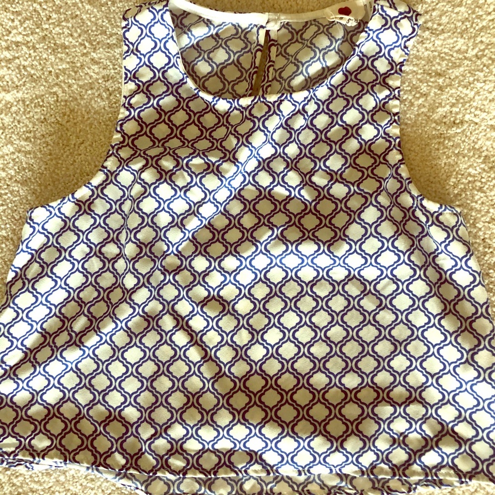 One Clothing Patterned Crop Tank